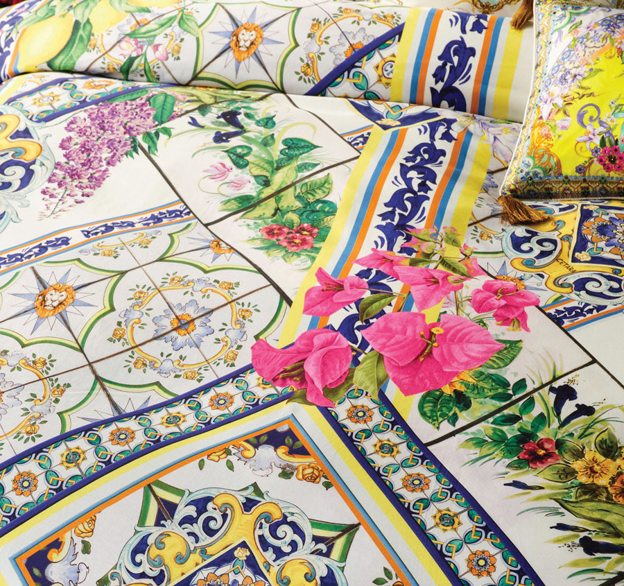 Caterina Quilt Cover Set Range Spritz Yellow