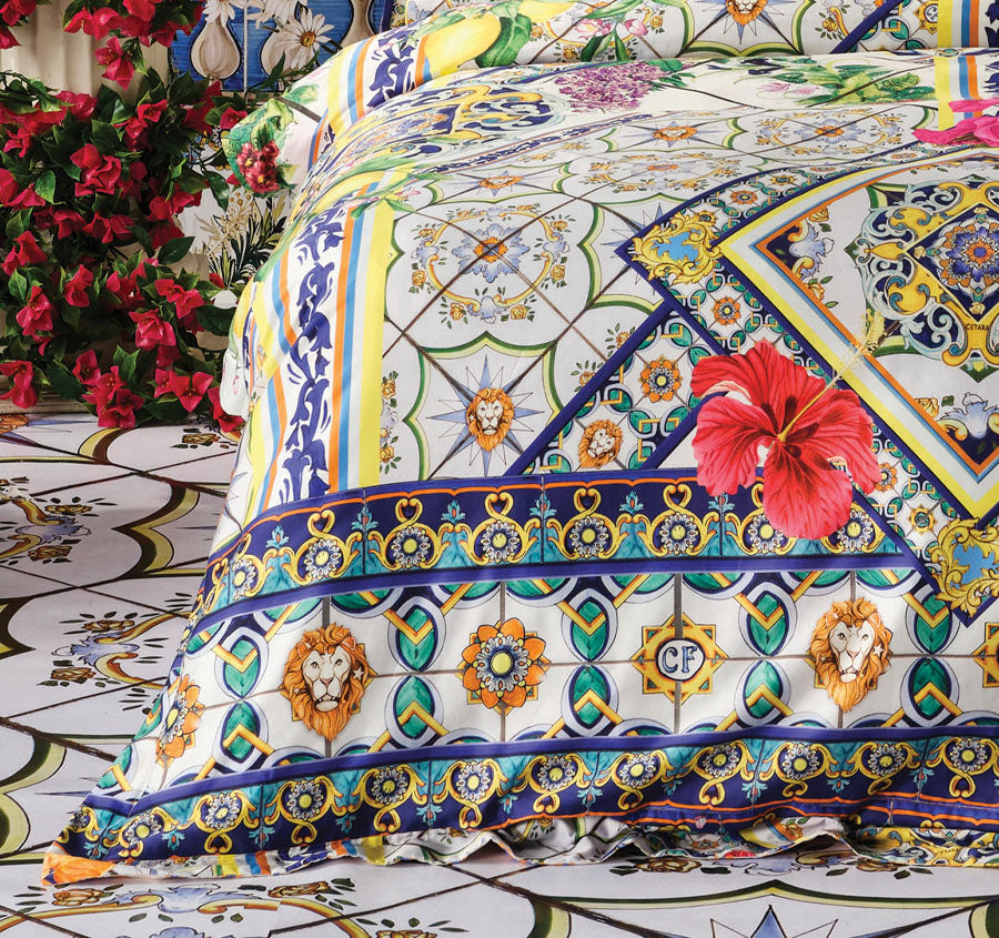 Caterina Quilt Cover Set Range Spritz Yellow