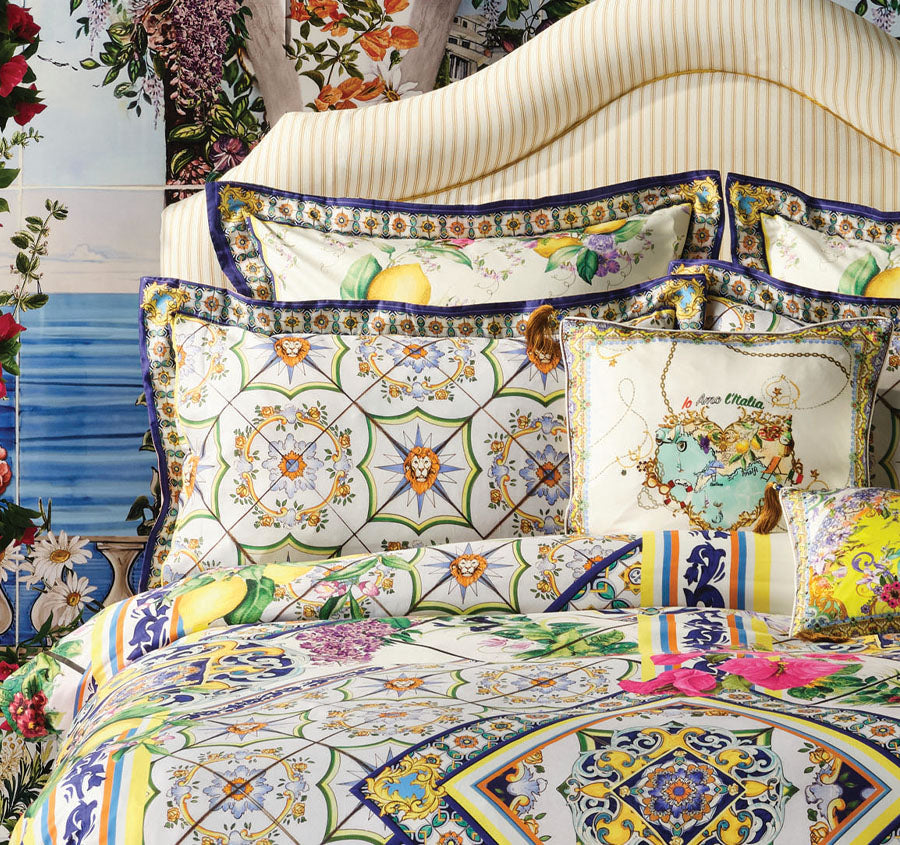 Caterina Quilt Cover Set Range Spritz Yellow