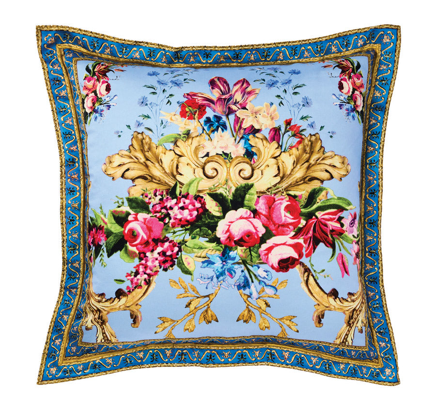 Floraful European Pillowcase Blue