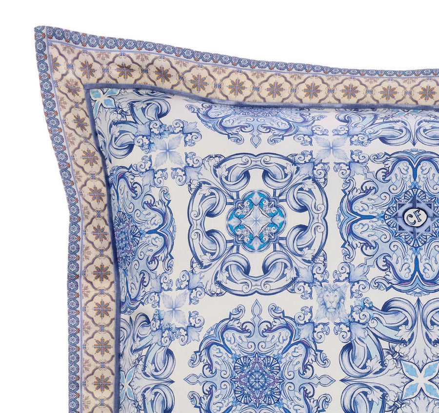 Paint Me Positano European Pillowcase Blue