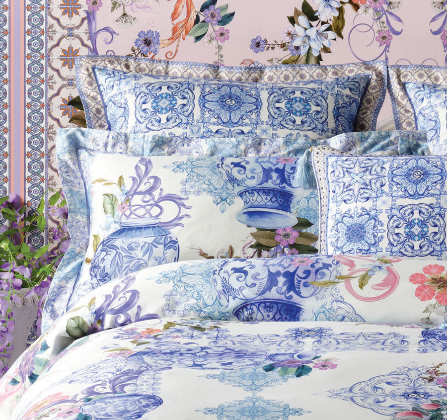 Paint Me Positano Quilt Cover Set Range Blue