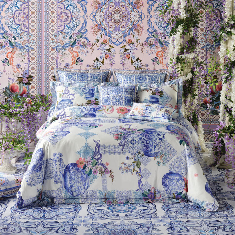 FLARE SLEEVE LONG ROBE PAINT ME POSITANO
