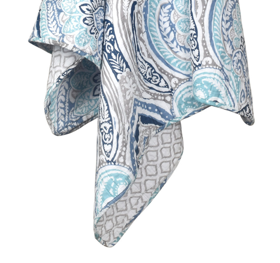 Blue Reflections 135x155cm Throw Rug – Manchester Warehouse