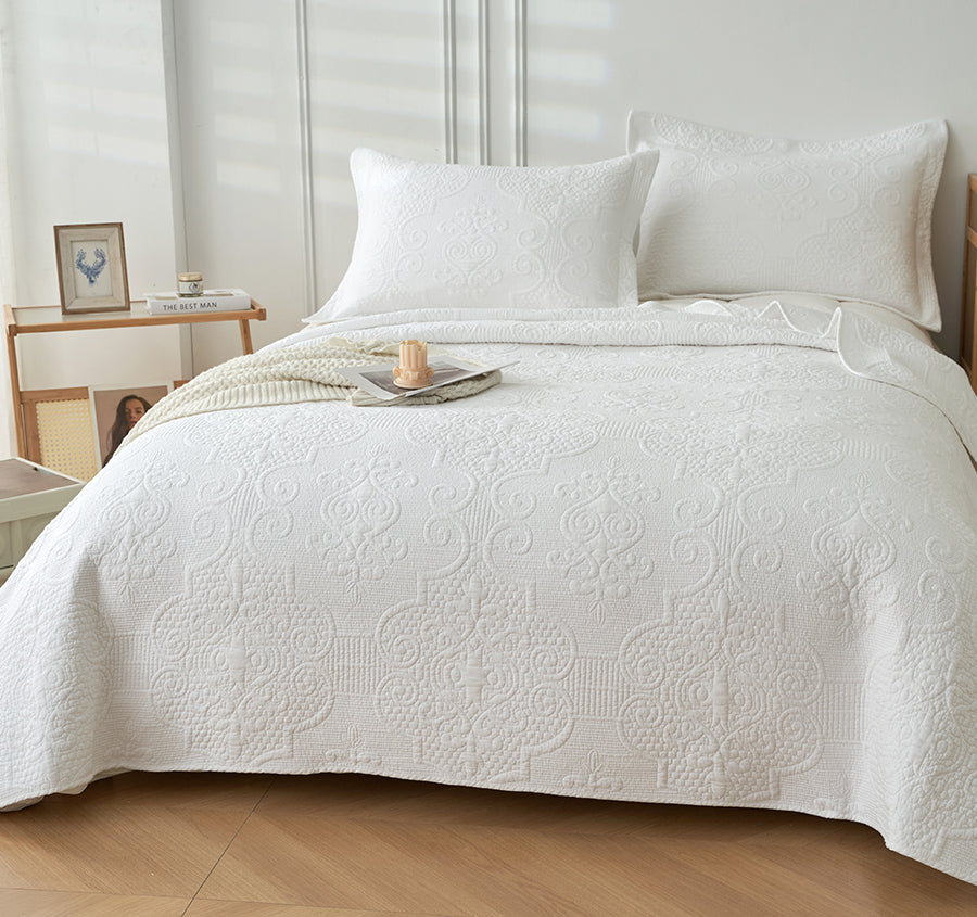 Boutique Coverlet Set Range White