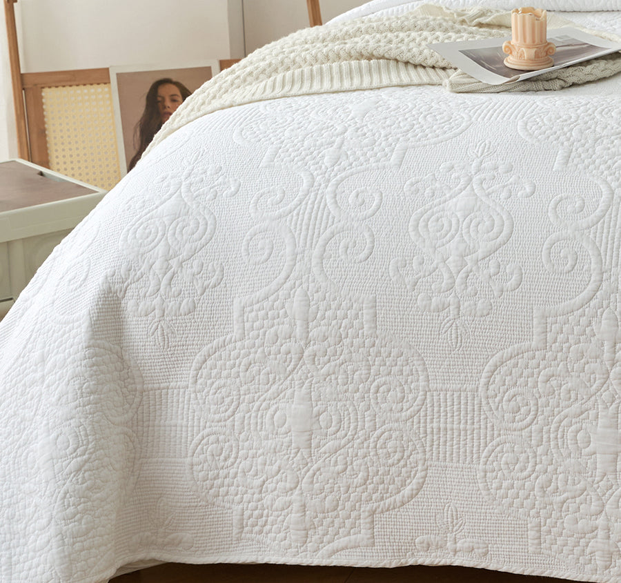 Boutique Coverlet Set Range White