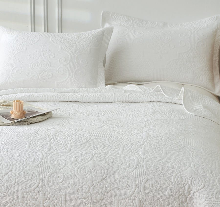 Boutique Coverlet Set Range White