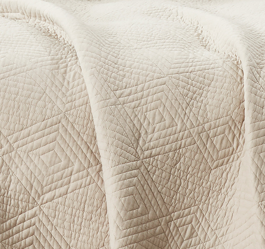 Diamond Coverlet Set Range Dust