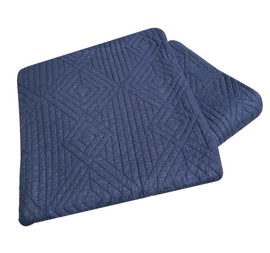 Diamond 130x160cm Throw Rug Navy