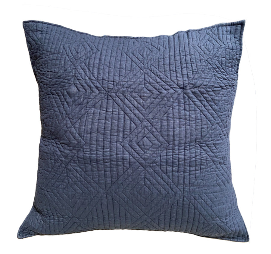 Diamond European Pillowcase Navy