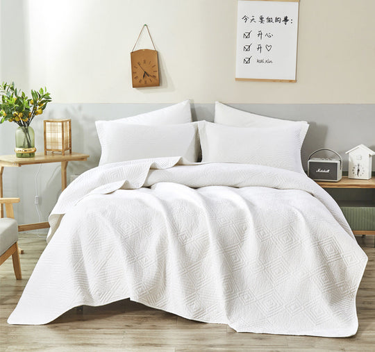 Diamond Coverlet Set Range White