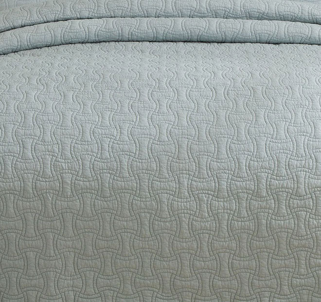 Embroidered Coverlet Set Range Jade