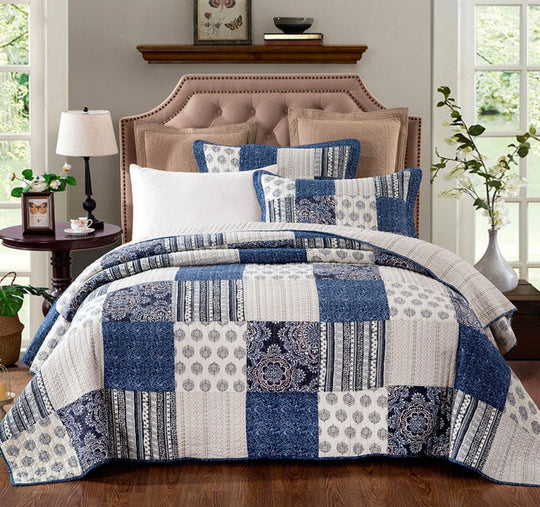 Horizon Coverlet Set Range Blue
