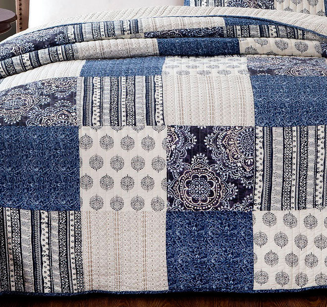 Horizon Coverlet Set Range Blue