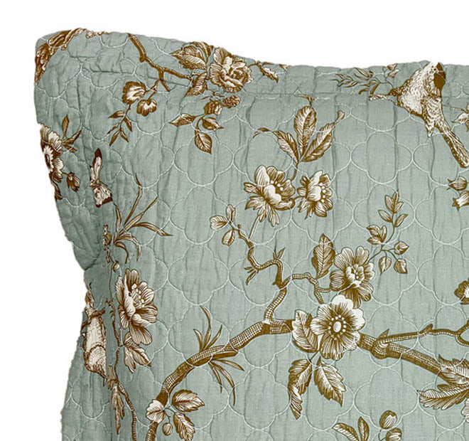 Lyon Teal European Pillowcase