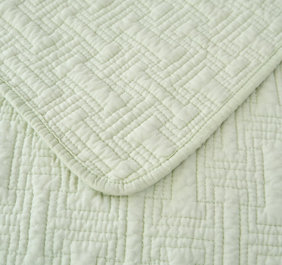 Milky Green 135x155cm Throw Rug