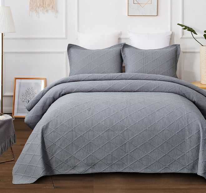 Misty Grey Coverlet Set Range