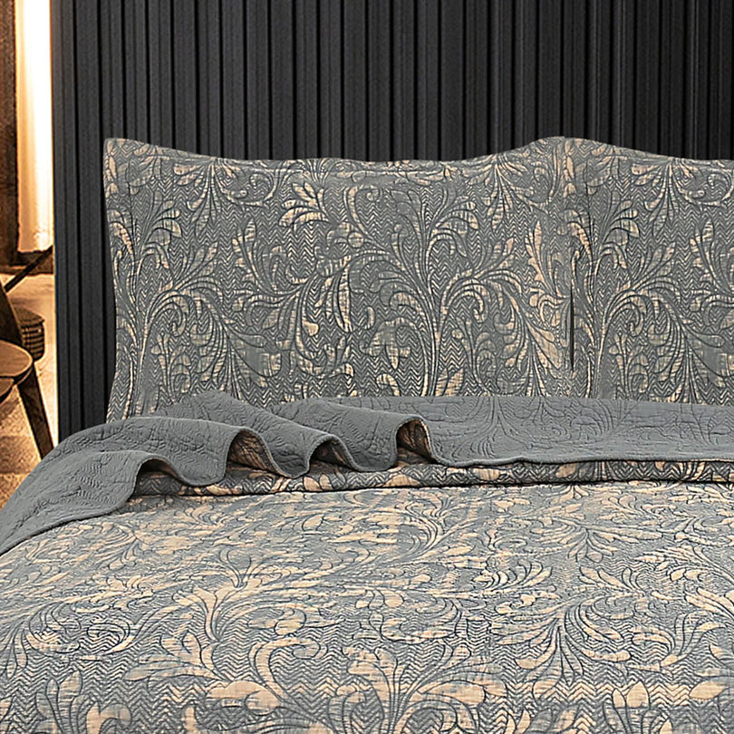 Stone Wash Coverlet Set Range Gun Metal – Manchester Warehouse