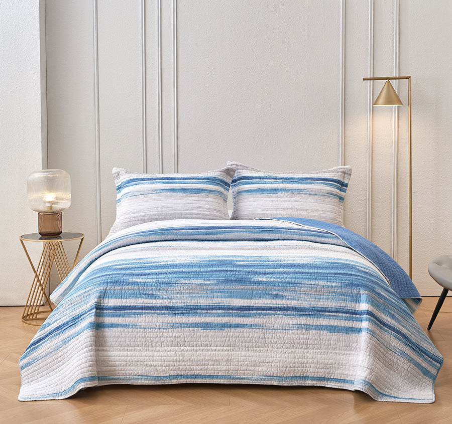 Windsor Coverlet Set Range Blue