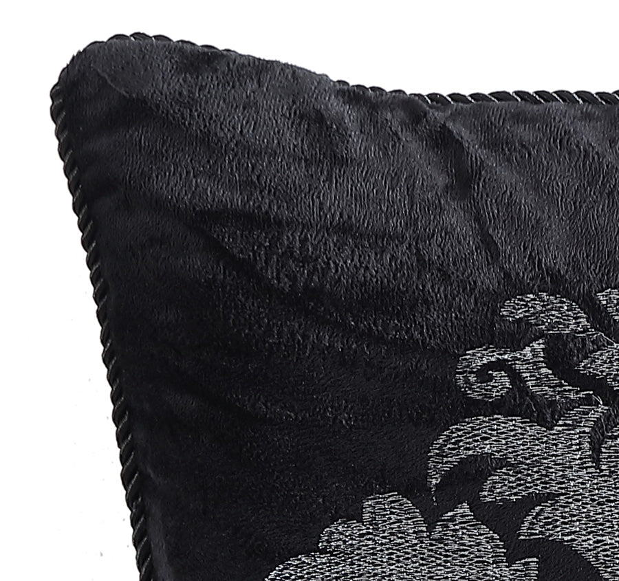 Chamonix 43x43cm Embroidered Filled Cushion Silver