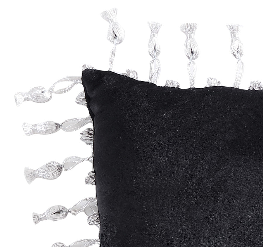 Chamonix 45x45cm Button Filled Cushion Silver
