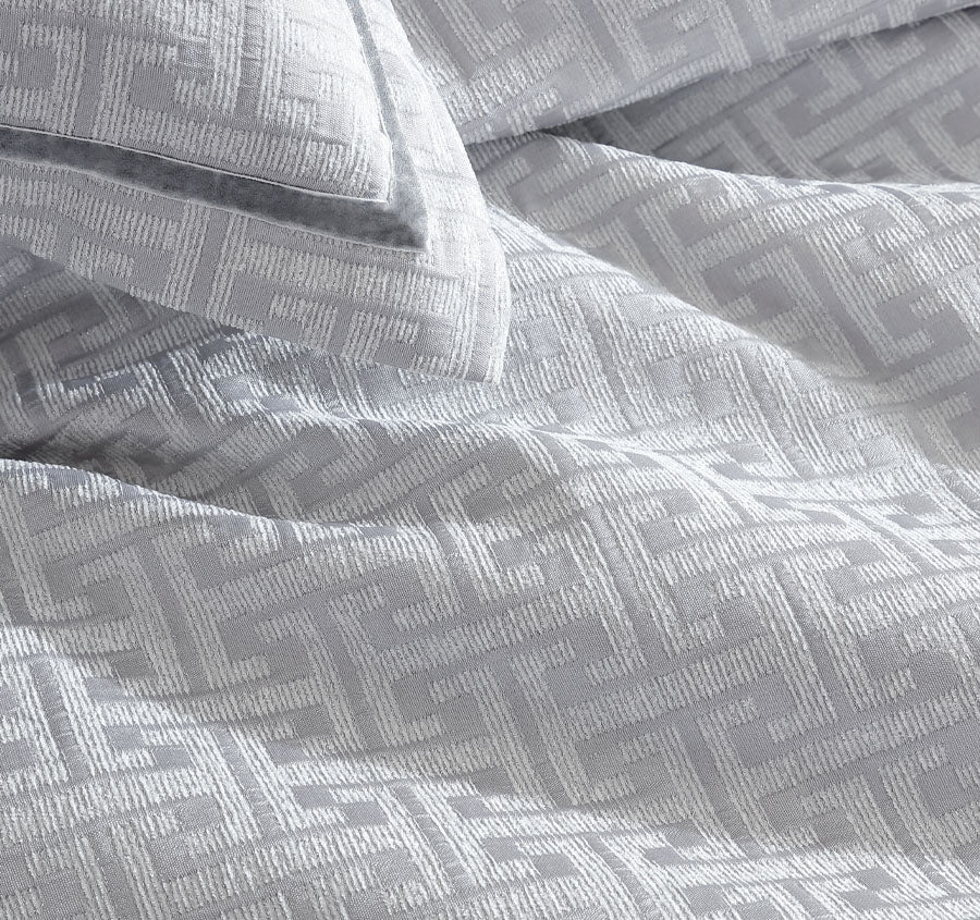 Orion Quilt Cover Set Range Silver