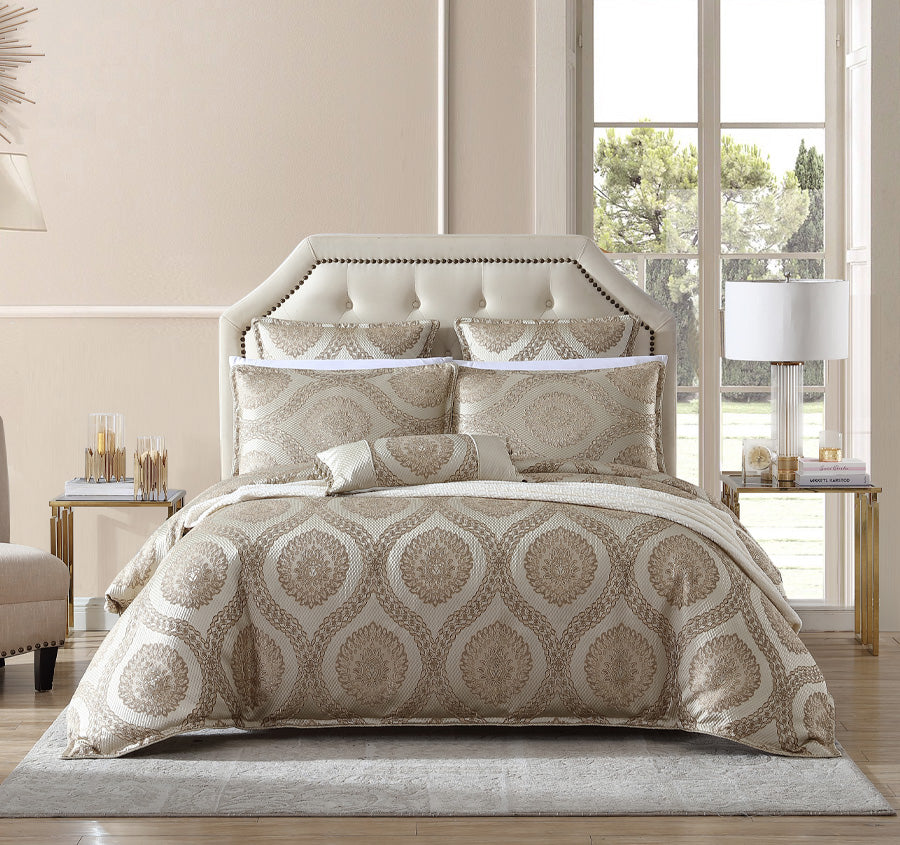 Sistine Quilt Cover Set Range Gold
