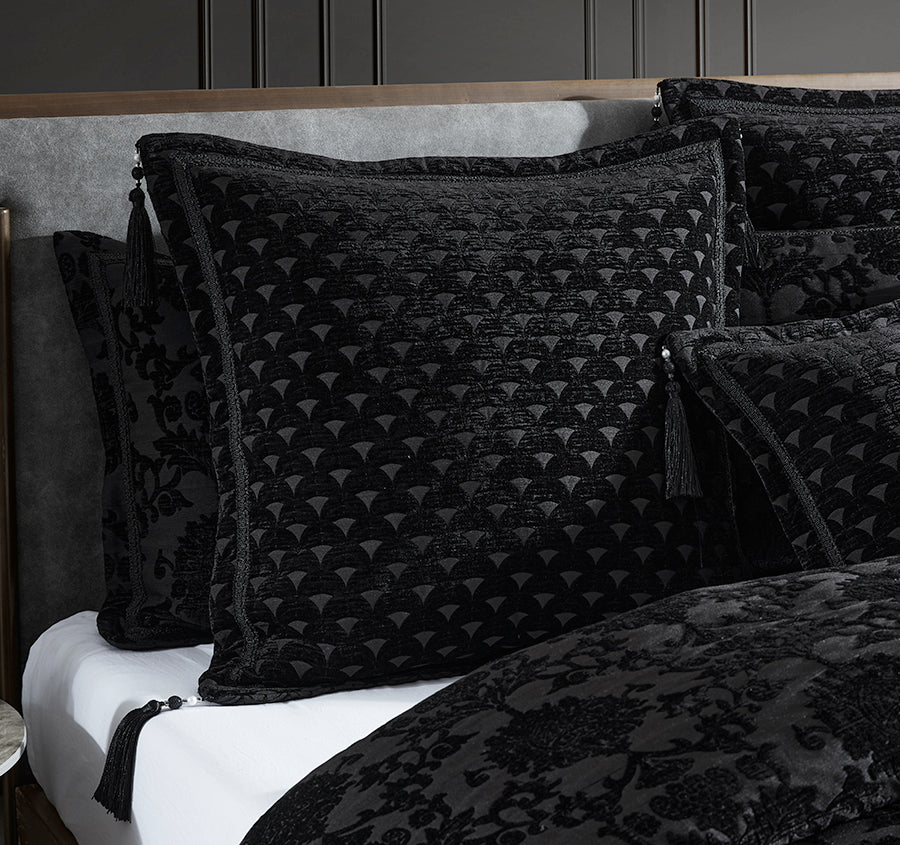 Imperial European Pillowcase Black