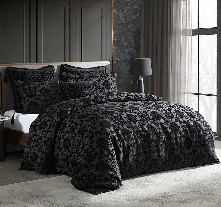 Imperial Quilt Cover Set Range Black