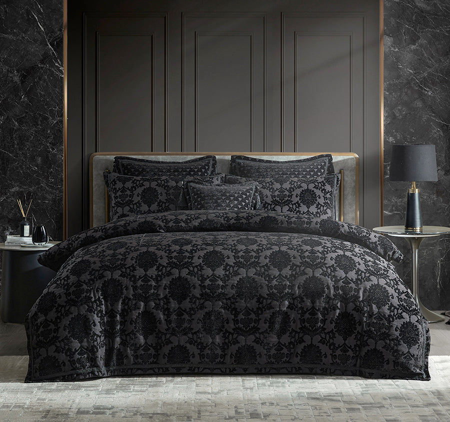 Imperial Quilt Cover Set Range Black