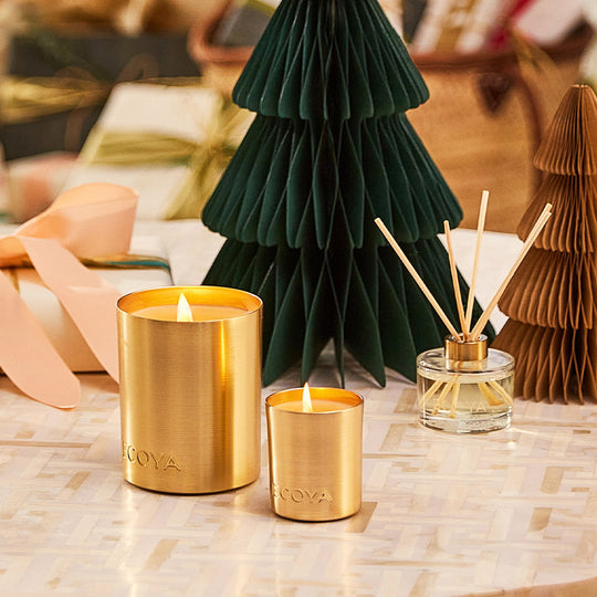 Festive Holliday Collection Goldie 105g Mini Candle Fresh Pine