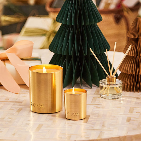 Festive Holliday Collection Goldie 105g Mini Candle Raspberry and Hibiscus
