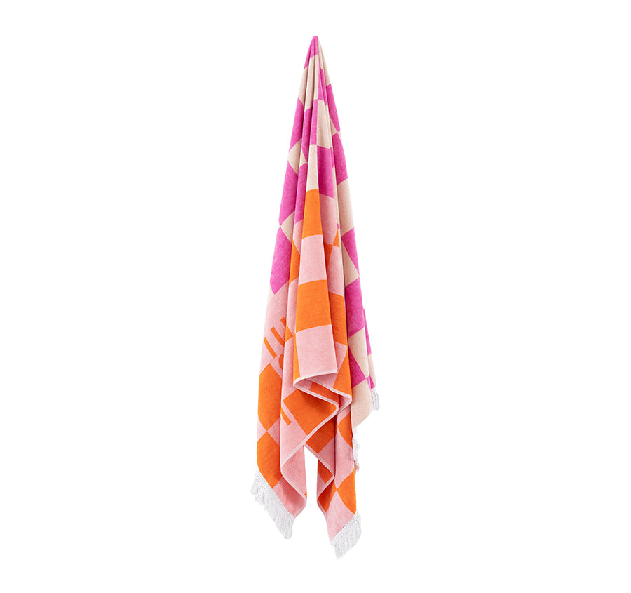 Boardwalk 100x180cm Beach Towel Blush