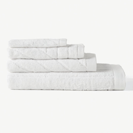 Isle 600GSM Cotton Bath Towel Range White