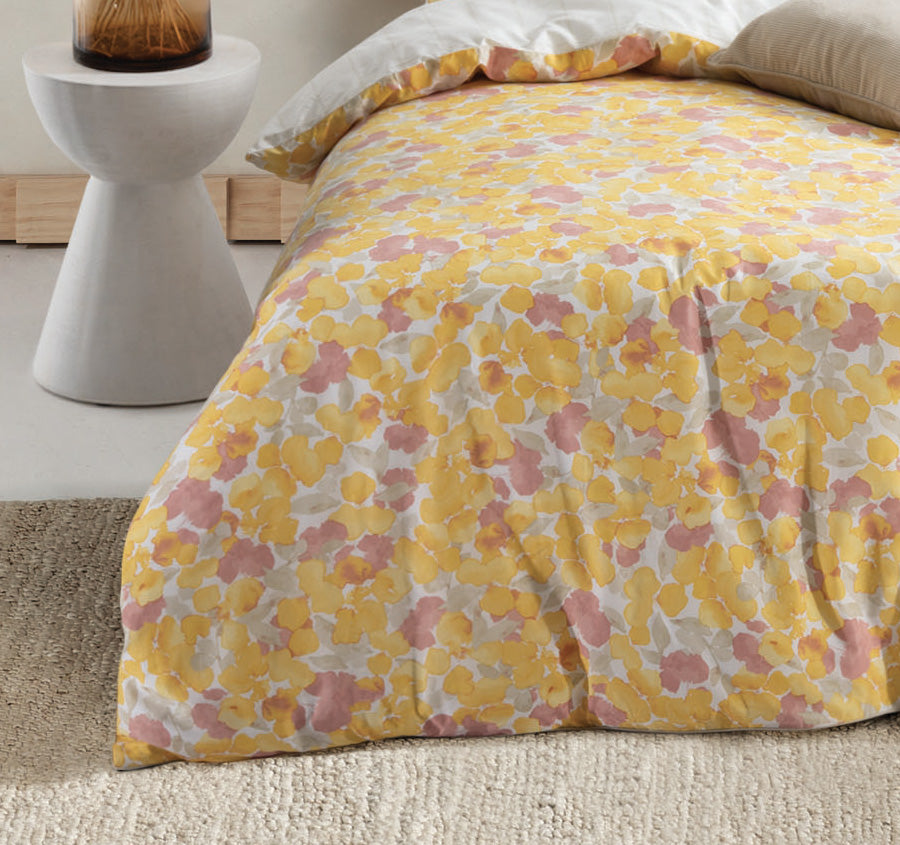 Nikita Quilt Cover Set Range Yellow