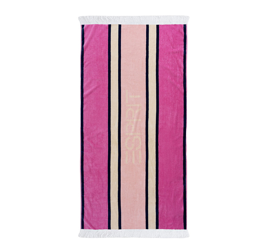 Tidal 80x160cm Beach Towel Fuchsia