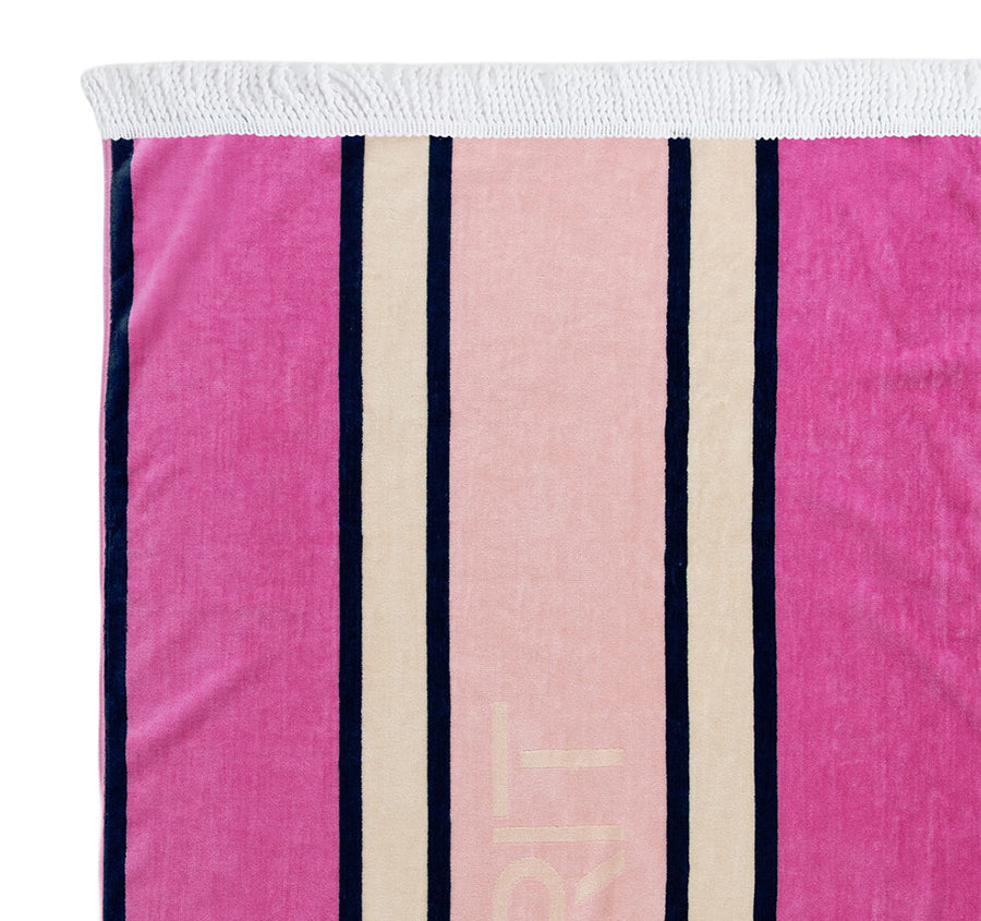 Tidal 80x160cm Beach Towel Fuchsia