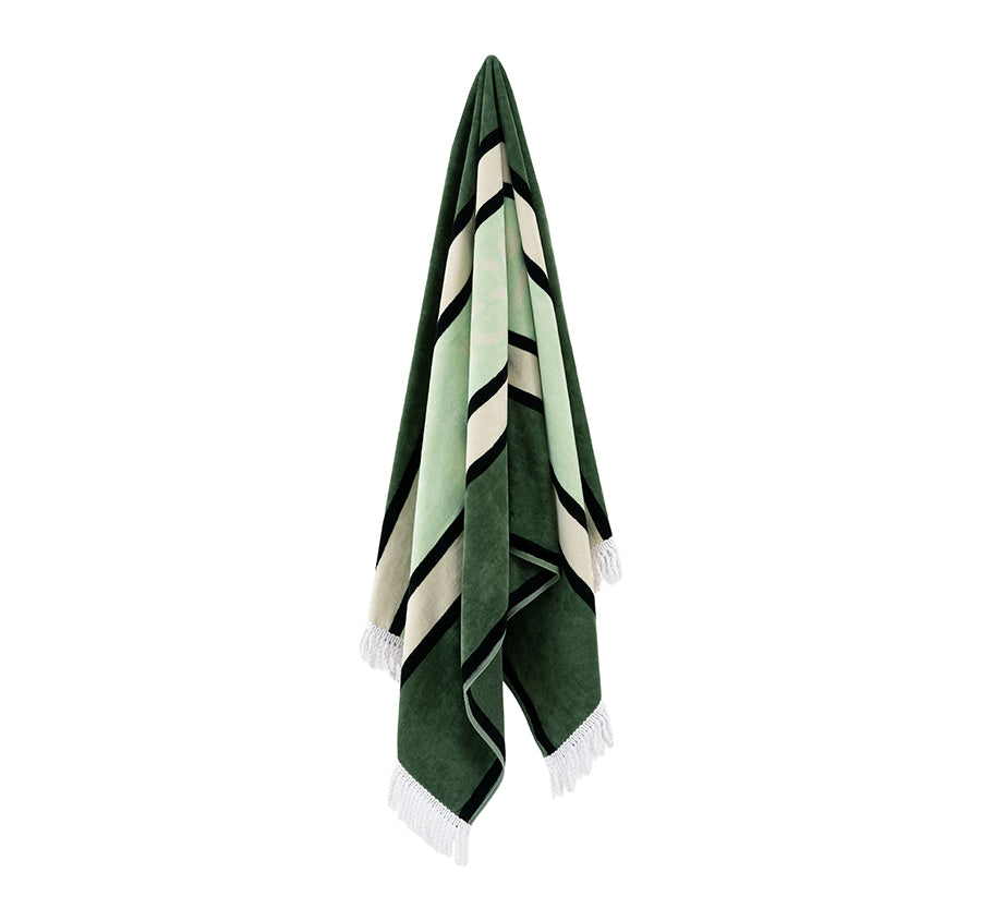 Tidal 80x160cm Beach Towel Olive