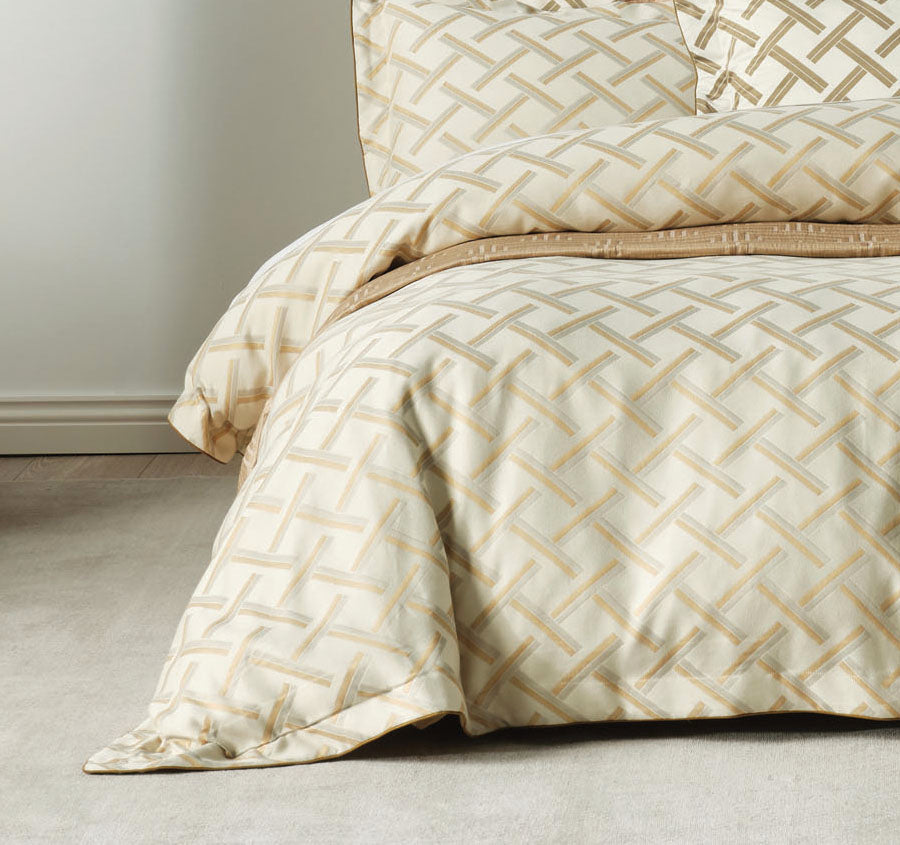 Valeria Quilt Cover Set Range Champagne