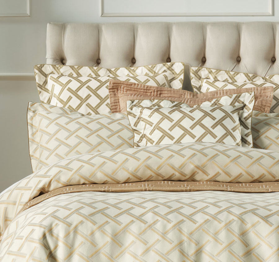 Valeria Quilt Cover Set Range Champagne