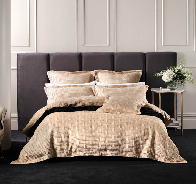 Winston Quilt Cover Set Range Gold