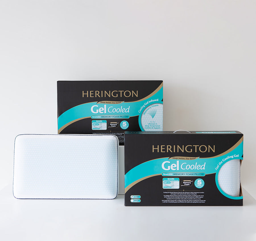 Gel Cooled Memory Foam Standard Pillow High