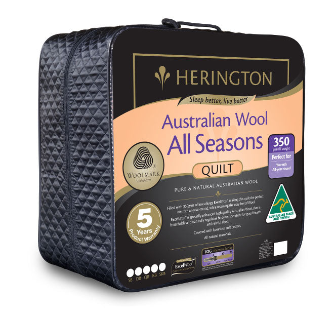 Wool 350GSM All Seasons Quilt Range