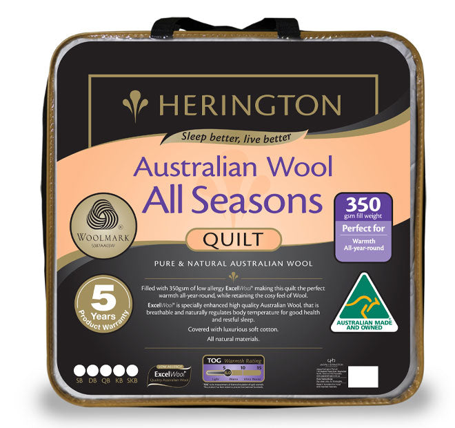 Wool 350GSM All Seasons Quilt Range