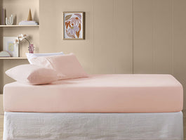 Drift Stonewashed Cotton Mega Fitted Combo Range Blush Pink