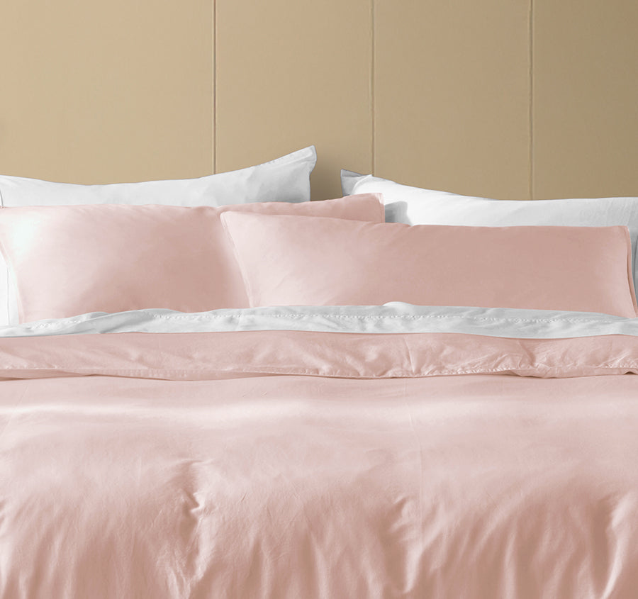 Drift Stonewashed Cotton Quilt Cover Set Range Blush Pink
