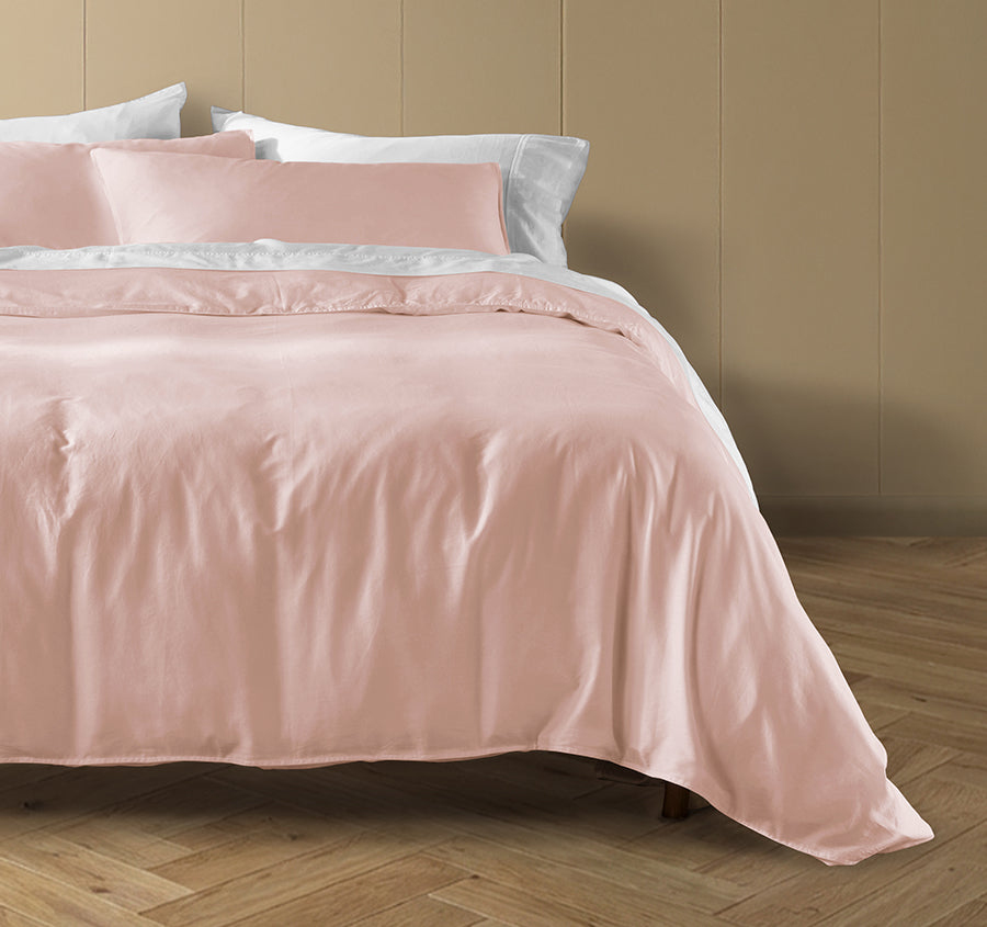Drift Stonewashed Cotton Quilt Cover Set Range Blush Pink