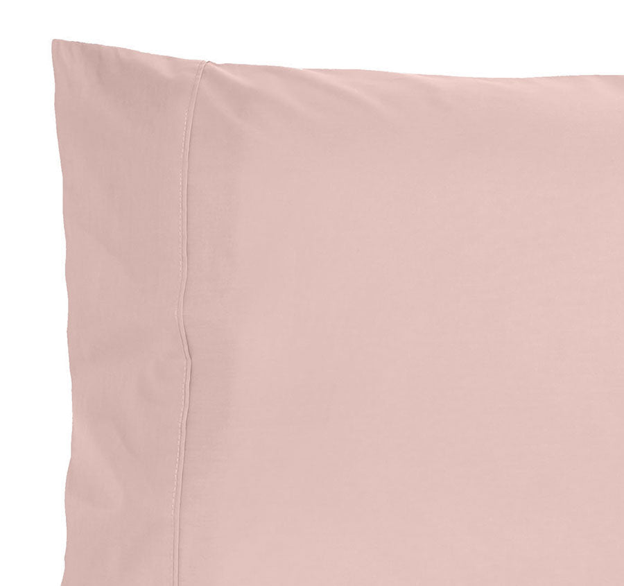 Drift Stonewashed Cotton Standard Pillowcase Pair Blush Pink