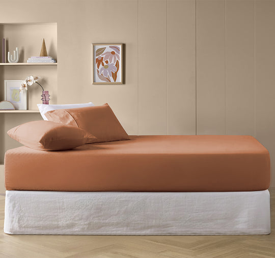 Drift Stonewashed Cotton Mega Fitted Combo Range Earth Clay