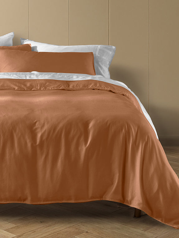 Drift Stonewashed Cotton Quilt Cover Set Range Earth Clay